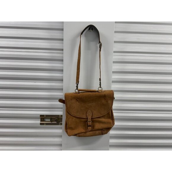 Vintage TERRITORY AHEAD Light Brown Nubuck Leather Messenger/School Bag